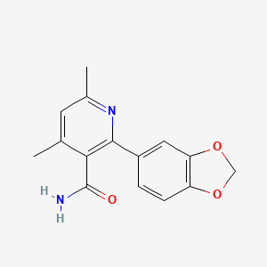 molecular formula C15H14N2O3 B3951589 2-(1,3-benzodioxol-5-yl)-4,6-dimethylnicotinamide 