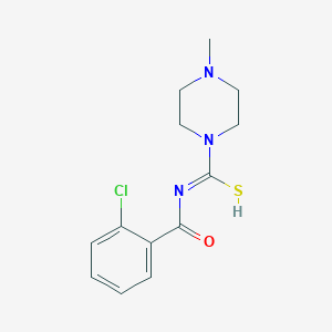 molecular formula C13H16ClN3OS B395160 2-Chloro-N-[(4-methyl-1-piperazinyl)carbothioyl]benzamide CAS No. 385379-46-4