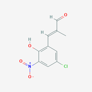 molecular formula C10H8ClNO4 B3951604 3-(5-chloro-2-hydroxy-3-nitrophenyl)-2-methylacrylaldehyde 