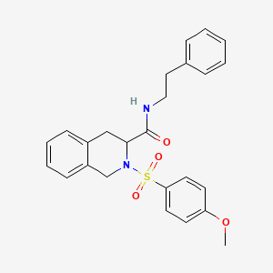 2-[(4-methoxyphenyl)sulfonyl]-N-(2-phenylethyl)-1,2,3,4-tetrahydro-3-isoquinolinecarboxamide