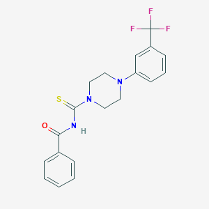 molecular formula C19H18F3N3OS B395163 N~1~-({4-[3-(trifluoromethyl)phenyl]piperazino}carbothioyl)benzamide 