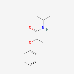 molecular formula C14H21NO2 B3951636 N-(1-ethylpropyl)-2-phenoxypropanamide 