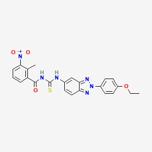 molecular formula C23H20N6O4S B3951642 N-({[2-(4-ethoxyphenyl)-2H-1,2,3-benzotriazol-5-yl]amino}carbonothioyl)-2-methyl-3-nitrobenzamide 