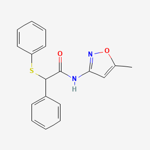 molecular formula C18H16N2O2S B3951644 N-(5-methyl-3-isoxazolyl)-2-phenyl-2-(phenylthio)acetamide 