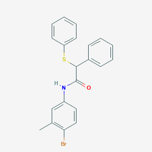 N-(4-bromo-3-methylphenyl)-2-phenyl-2-(phenylthio)acetamide