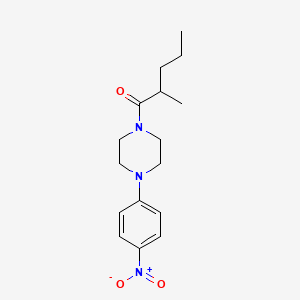 molecular formula C16H23N3O3 B3951704 1-(2-methylpentanoyl)-4-(4-nitrophenyl)piperazine 