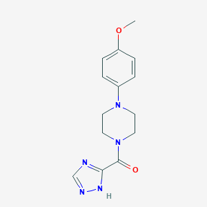 molecular formula C14H17N5O2 B395171 [4-(4-Methoxy-phenyl)-piperazin-1-yl]-(1H-[1,2,4]triazol-3-yl)-methanone 