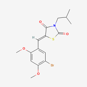 molecular formula C16H18BrNO4S B3951738 5-(5-bromo-2,4-dimethoxybenzylidene)-3-isobutyl-1,3-thiazolidine-2,4-dione 