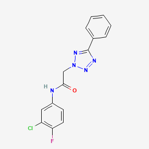 N-(3-chloro-4-fluorophenyl)-2-(5-phenyl-2H-tetrazol-2-yl)acetamide