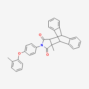 molecular formula C32H25NO3 B3951768 15-methyl-17-[4-(2-methylphenoxy)phenyl]-17-azapentacyclo[6.6.5.0~2,7~.0~9,14~.0~15,19~]nonadeca-2,4,6,9,11,13-hexaene-16,18-dione 