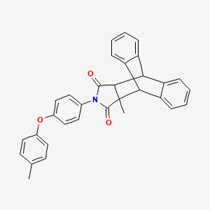 molecular formula C32H25NO3 B3951775 15-methyl-17-[4-(4-methylphenoxy)phenyl]-17-azapentacyclo[6.6.5.0~2,7~.0~9,14~.0~15,19~]nonadeca-2,4,6,9,11,13-hexaene-16,18-dione 