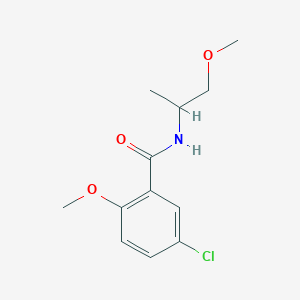 molecular formula C12H16ClNO3 B3951783 5-chloro-2-methoxy-N-(2-methoxy-1-methylethyl)benzamide 