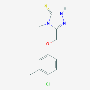 molecular formula C11H12ClN3OS B395179 5-[(4-chloro-3-methylphenoxy)methyl]-4-methyl-4H-1,2,4-triazole-3-thiol CAS No. 447412-27-3