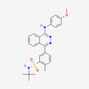 molecular formula C26H28N4O3S B3951798 N-(tert-butyl)-5-{4-[(4-methoxyphenyl)amino]-1-phthalazinyl}-2-methylbenzenesulfonamide 