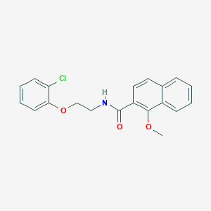 molecular formula C20H18ClNO3 B395180 N-[2-(2-chlorophenoxy)ethyl]-1-methoxy-2-naphthamide 