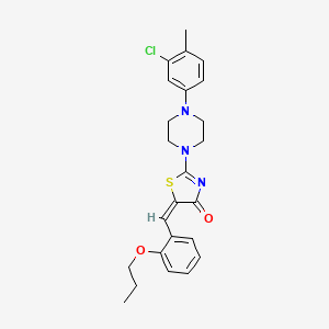 molecular formula C24H26ClN3O2S B3951806 2-[4-(3-chloro-4-methylphenyl)-1-piperazinyl]-5-(2-propoxybenzylidene)-1,3-thiazol-4(5H)-one 