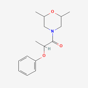 molecular formula C15H21NO3 B3951813 2,6-dimethyl-4-(2-phenoxypropanoyl)morpholine 