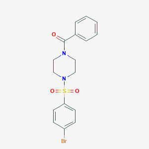 molecular formula C17H17BrN2O3S B395182 1-Benzoyl-4-[(4-bromophenyl)sulfonyl]piperazine 
