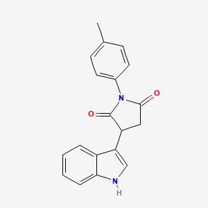 3-(1H-indol-3-yl)-1-(4-methylphenyl)-2,5-pyrrolidinedione