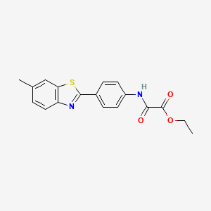 ethyl {[4-(6-methyl-1,3-benzothiazol-2-yl)phenyl]amino}(oxo)acetate