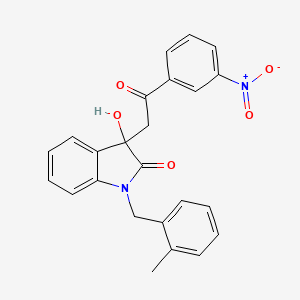 3-hydroxy-1-(2-methylbenzyl)-3-[2-(3-nitrophenyl)-2-oxoethyl]-1,3-dihydro-2H-indol-2-one