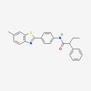 N-[4-(6-methyl-1,3-benzothiazol-2-yl)phenyl]-2-phenylbutanamide