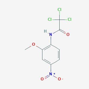 molecular formula C9H7Cl3N2O4 B3951858 2,2,2-trichloro-N-(2-methoxy-4-nitrophenyl)acetamide 