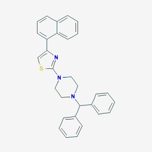 molecular formula C30H27N3S B395186 1-Benzhydryl-4-[4-(1-naphthyl)-1,3-thiazol-2-yl]piperazine 