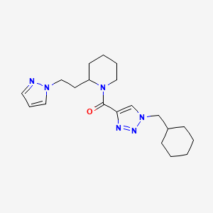 1-{[1-(cyclohexylmethyl)-1H-1,2,3-triazol-4-yl]carbonyl}-2-[2-(1H-pyrazol-1-yl)ethyl]piperidine