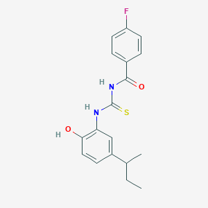 N-{[(5-sec-butyl-2-hydroxyphenyl)amino]carbonothioyl}-4-fluorobenzamide