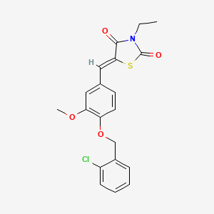 5-{4-[(2-chlorobenzyl)oxy]-3-methoxybenzylidene}-3-ethyl-1,3-thiazolidine-2,4-dione