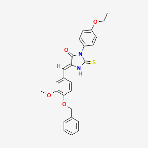 5-[4-(benzyloxy)-3-methoxybenzylidene]-3-(4-ethoxyphenyl)-2-thioxo-4-imidazolidinone