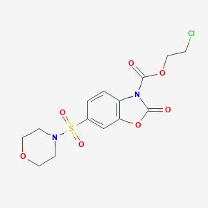 2-chloroethyl 6-(4-morpholinylsulfonyl)-2-oxo-1,3-benzoxazole-3(2H)-carboxylate