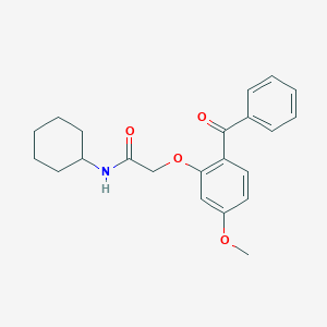 molecular formula C22H25NO4 B395194 2-(2-benzoyl-5-methoxyphenoxy)-N-cyclohexylacetamide 