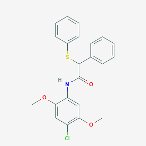 N-(4-chloro-2,5-dimethoxyphenyl)-2-phenyl-2-(phenylthio)acetamide