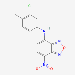 molecular formula C13H9ClN4O3 B3951970 N-(3-chloro-4-methylphenyl)-7-nitro-2,1,3-benzoxadiazol-4-amine 