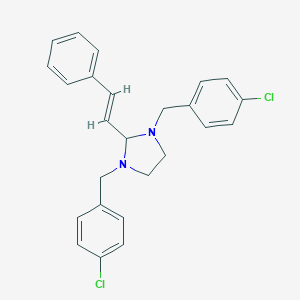 molecular formula C25H24Cl2N2 B395198 1,3-Bis(4-chlorobenzyl)-2-(2-phenylvinyl)imidazolidine 