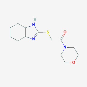 molecular formula C13H21N3O2S B395199 2-(7,9-Diazabicyclo[4.3.0]non-7-en-8-ylthio)-1-morpholin-4-ylethan-1-one 