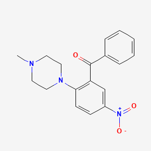 molecular formula C18H19N3O3 B3952003 [2-(4-methyl-1-piperazinyl)-5-nitrophenyl](phenyl)methanone 