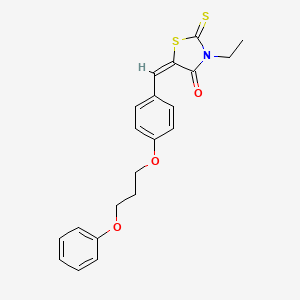 3-ethyl-5-[4-(3-phenoxypropoxy)benzylidene]-2-thioxo-1,3-thiazolidin-4-one