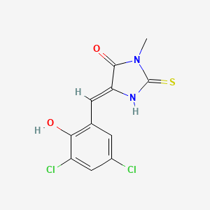 molecular formula C11H8Cl2N2O2S B3952010 5-(3,5-dichloro-2-hydroxybenzylidene)-3-methyl-2-thioxo-4-imidazolidinone 