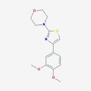 molecular formula C15H18N2O3S B395202 4-[4-(3,4-Dimethoxyphenyl)-1,3-thiazol-2-yl]morpholine CAS No. 447410-11-9