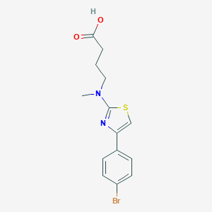 molecular formula C14H15BrN2O2S B395203 4-[[4-(4-Bromophenyl)-1,3-thiazol-2-yl](methyl)amino]butanoic acid 