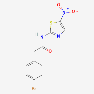 molecular formula C11H8BrN3O3S B3952032 2-(4-bromophenyl)-N-(5-nitro-1,3-thiazol-2-yl)acetamide 