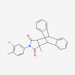 17-(3-chloro-4-methylphenyl)-15-methyl-17-azapentacyclo[6.6.5.0~2,7~.0~9,14~.0~15,19~]nonadeca-2,4,6,9,11,13-hexaene-16,18-dione