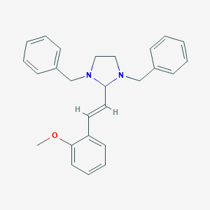 molecular formula C26H28N2O B395206 1,3-dibenzyl-2-[(E)-2-(2-methoxyphenyl)ethenyl]imidazolidine 