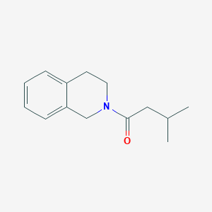 molecular formula C14H19NO B3952081 2-(3-methylbutanoyl)-1,2,3,4-tetrahydroisoquinoline 