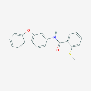 molecular formula C20H15NO2S B395209 N-Dibenzofuran-3-yl-2-methylsulfanyl-benzamide 