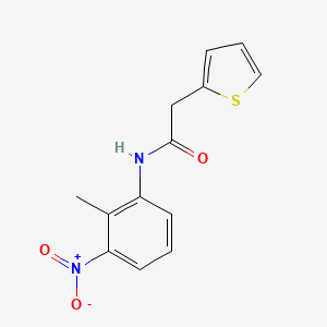 molecular formula C13H12N2O3S B3952102 N-(2-methyl-3-nitrophenyl)-2-(2-thienyl)acetamide 