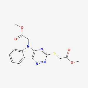 methyl {3-[(2-methoxy-2-oxoethyl)thio]-5H-[1,2,4]triazino[5,6-b]indol-5-yl}acetate